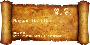 Magyar Hamilkár névjegykártya