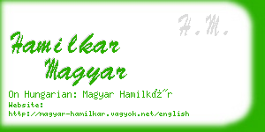 hamilkar magyar business card